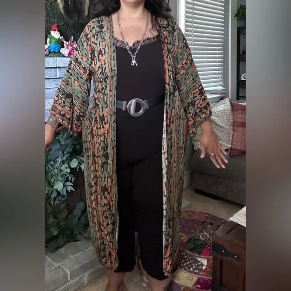 Tie Dye Kimono Coverup - Picture 3 of 5